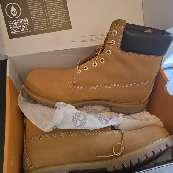 Men's Wheat Timberland Premium 6" Boots - Picture 4 of 15